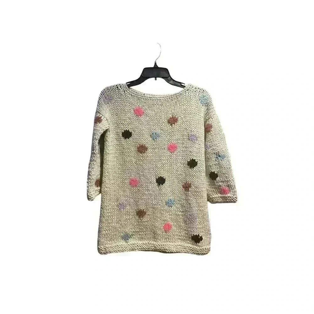 NWT ANTHROPOLOGIE Oversized VERO ALFIE LAVOISIER SWEATER Beige Neutral size XS